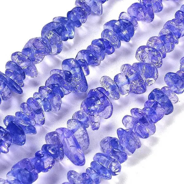 Transparent Crackle Glass Beads Strands