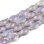 Transparency Electroplate Glass Beads Strands