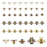 40Pcs 5 Styles Alloy Enamel Cabochons & Penndants