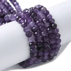 Dyed Natural Malaysia Jade Rondelle Beads Strands