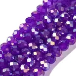 Baking Electroplate Glass Beads Strands