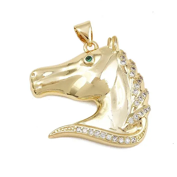 Brass Micro Pave Cubic Zirconia Pendants
