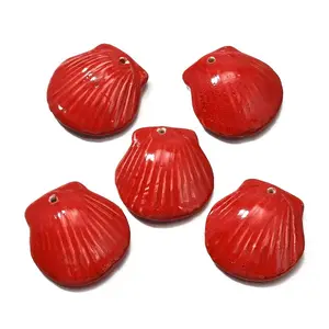Seashell Shaped Porcelain Pendants