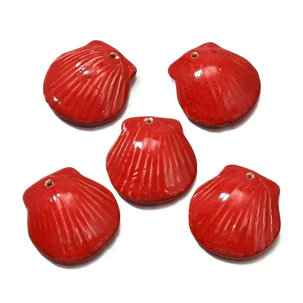 Seashell Shaped Porcelain Pendants