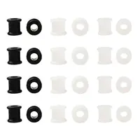 6Pcs 3 Colors Pulley Silicone Ear Gauges Flesh Tunnels Plugs