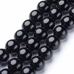 Natural Black Onyx Round Beads Strands
