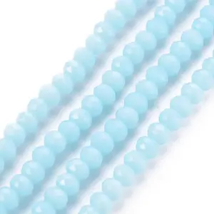 Opaque Solid Color Glass Beads Strands