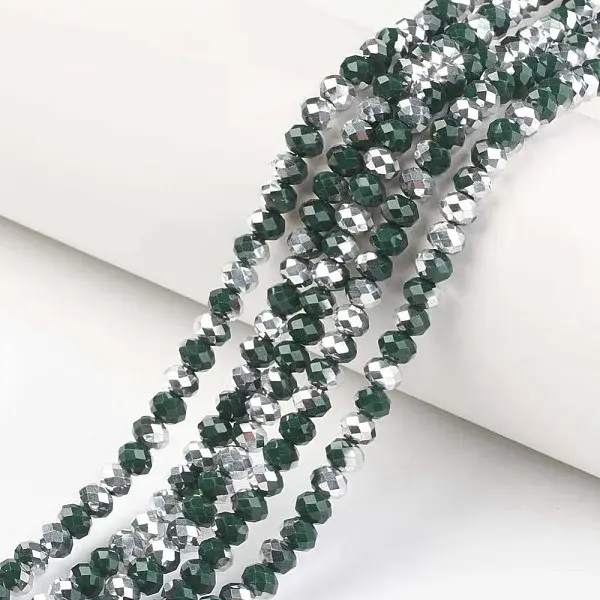 Electroplate Opaque Glass Beads Strands