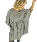 Pri Brocade Butterfly Tunic Dress tied at the waist ELENA