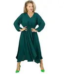 Pri ADELE midi dress with elastic waist and v-neckline