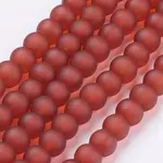 Baking Painted Transparent Glass Bead Strands