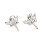Brass Micro Pave Cubic Zirconia Charms