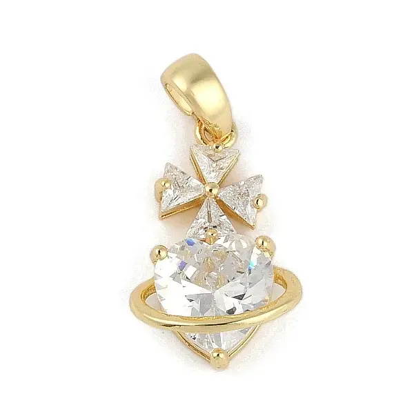 Brass Clear Glass Pendants