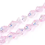 Electroplate Transparent Glass Beads Strands