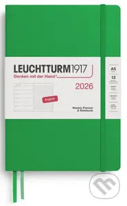 Weekly Planner & Notebook 2026 Medium (A5) Spring Leaf - tečkovaný