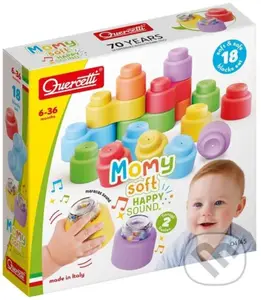 Momy Soft Happy Sound - mäkké kocky + 2 zvukové kocky - 18 ks