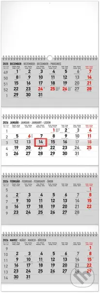 NOTIQUE Nástenný kalendár 4-mesačný štandard skladací 2026