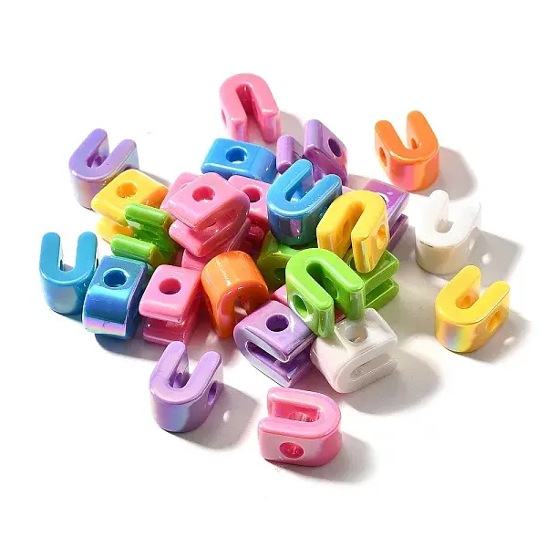 UV Plating Opaque Acrylic European Beads