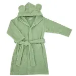 Eko Župan bavlněný s kapucí a oušky Olive green vel. L 80-86
