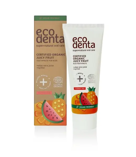 ECODENTA Certifikovaná dětská pasta s příchutí šťavnatého ovoce 75 ml