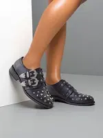 Resti Women's low shoes with studs and buckles Goffel