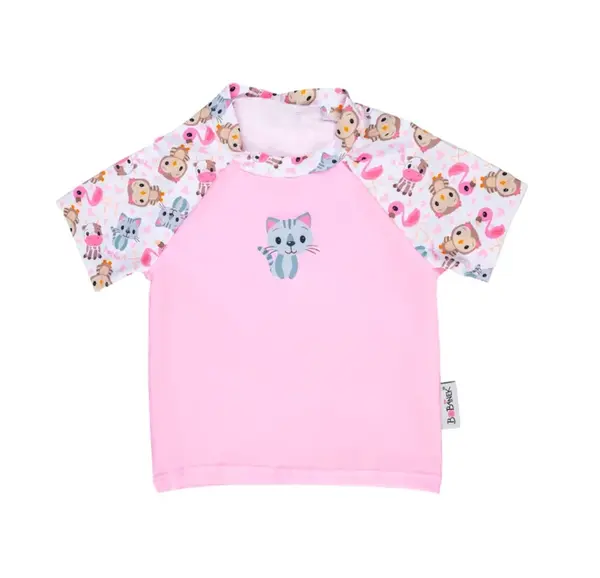 Bobánek Dětské UV tričko do vody 2–⁠⁠⁠⁠⁠⁠4 roky 1 ks růžová zvířátka