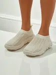 Resti Women's Slip-On Fabric Sports Shoes Perrey