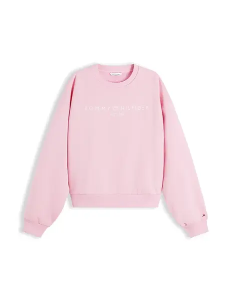 TOMMY HILFIGER Mikina  ružová / biela