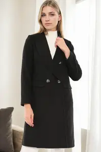 Z9672 DEWBERRY WOMEN'S COAT-BLACK