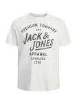 Jack & Jones Plus Tričko 'JPRBLUZANE'  čierna / biela