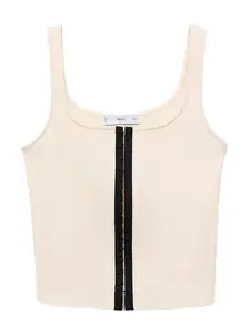 MANGO Top 'SUNE'  nebielená / čierna