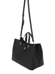TOMMY HILFIGER Shopper  čierna / strieborná