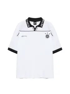 Pull&Bear Tričko 'STWD DIVISION FUTBOL'  čierna / biela