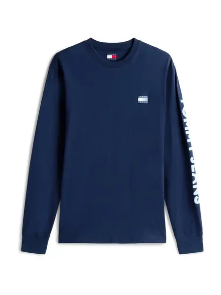 Tommy Jeans Tričko  svetlomodrá / tmavomodrá