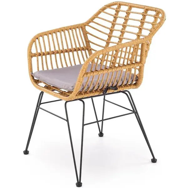 Židle K541 popelavě šedá/přírodní