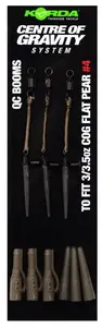 Korda montáž centre of gravity boom qc flat pear 3 ks - 3/3.5 oz