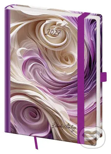 Týdenní diář 2027 B6 Vario Matragi Violet s gumičkou