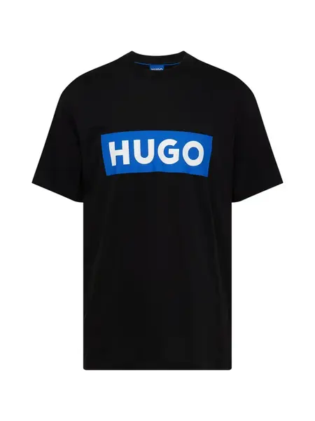 HUGO Tričko 'Nico'  azúrová / čierna / biela