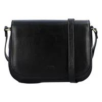 Dámská kožená crossbody kabelka černá - Katana Emma