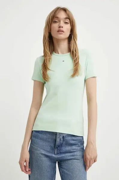 Tommy Jeans basic tričko dámské bavlněné s elastanem
