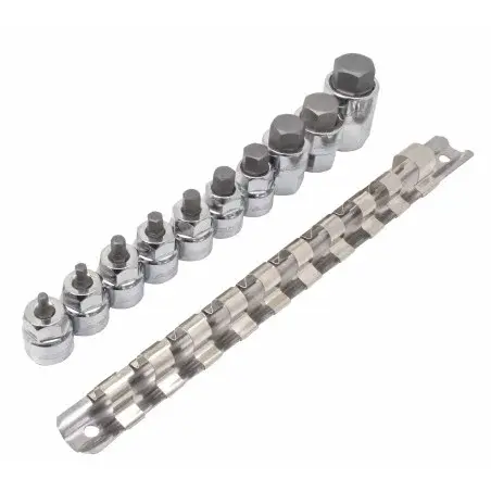 ASTA Sada 10 ks šestihranných bitů SAE s nízkým profilem, 3/8" + 1/2"