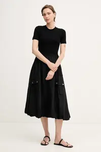 DKNY balonové šaty z viskózy