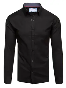 Pánska čierna elegantná košeľa