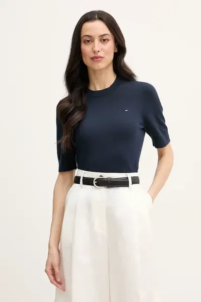 Tommy Hilfiger svetrové tričko dámské s bavlnou