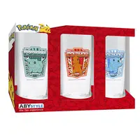 Pokémon skleničky Bulbasaur, Charmander a Squirtle - 3 ks