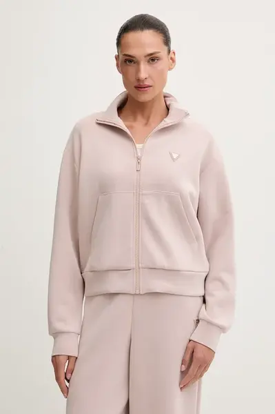 Guess mikina na zips dámska s modalom OLYMPE