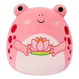 SQUISHMALLOWS Růžová žába s leknem - Lonina