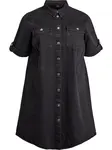 Zizzi Košeľové šaty 'Vami'  čierny denim