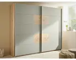 Šatní skříň Simada 270 cm, dub artisan/šalvějově zelená