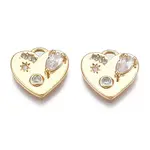 Brass Micro Pave Cubic Zirconia Charms